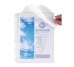 Pochettes perforées Exacompta A4 à soufflet à rabat sur le haut polypropylène lisse 20/100e