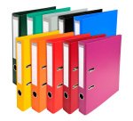 Classeur à levier plastifié Exacompta A4 - Dos 5 cm couleurs assorties vives