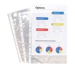 Etui carton de 100 pochettes Exacompta perforées polypropylène lisse 6/100e - A4