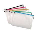 Pochettes de rangement à fermeture éclair A3 Exacompta couleurs assorties