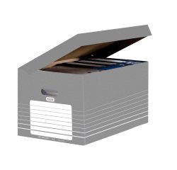 Cardboard archive box Elba - H 45 x W 34.5 x D 28 cm - Recyclable - Grey