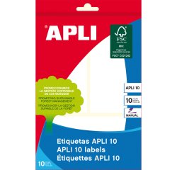 Etiquetas 53 x 100 mm Blancas Apli 1660