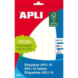 Etiquetas 12 x 30 mm Blancas Apli 1636