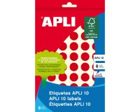 Etiquetas de colores redondas 13 mm de diámetro gomets Apli