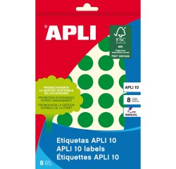 Etiquetas redondas 19 mm diámetro gomets Apli