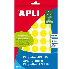 Etiquetas redondas 19 mm diámetro gomets Apli