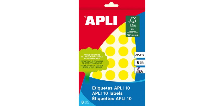 Etiquetas redondas 19 mm diámetro gomets Apli