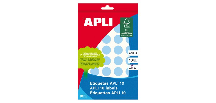 Etiquetas redondas 19 mm diámetro gomets Apli