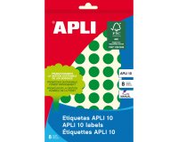 Etiquetas de colores redondas 13 mm de diámetro gomets Apli