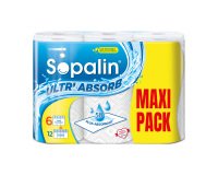 Papel de cocina Ultr'Absorb Sopalin - Paquete de 6 rollos