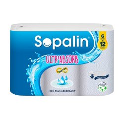 Küchentücher Ultr'Absorb Sopalin - Packung mit 6 Rollen = 12
