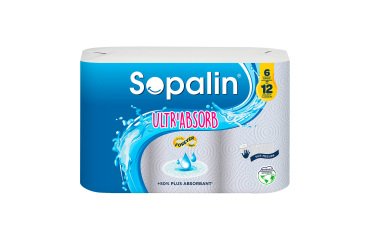 Essuie-tout Ultr'Absorb Sopalin - Paquet de 6 = 12 rouleaux