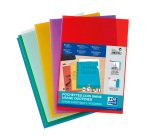 Chemise coin plastique Oxford A4 polypropylène 12/100e transparente couleurs - sachet de 10