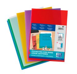 L-mapje plastic Oxford A4 polypropyleen 12/100e transparante kleuren - zakje van 10