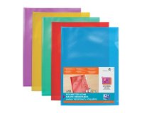 Plastic Corner Shirt Oxford A4 PVC 15/100th transparent - assorted colors - pack of 10