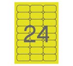 Etiquetas fluorescentes 64 x 33.9mm Amarillo Apli 02870