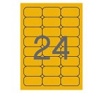 Etiquetas fluorescentes 64 x 33.9mm Naranja Apli 02871