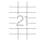 Etiquetas para impresora 70 x 42,4 mm Multi3 - Paquete de 100 hojas A4