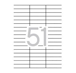 Etiquetas para impresora 70 x 16,9 mm Multi3 - Paquete de 100 hojas A4