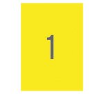 Etiquetas Fluorescentes 210 x 297mm Amarillo Apli 02878