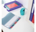 Trieur plastique ESSELTE Colour Breeze 6 divisions - A4