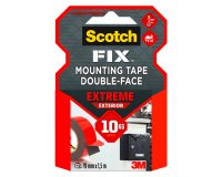 Ruban adhésif Scotch double face extra fort - Largeur 19 mm x longueur 1,5 m