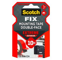 Ruban adhésif Scotch double face extra fort - Largeur 19 mm x longueur 1,5 m