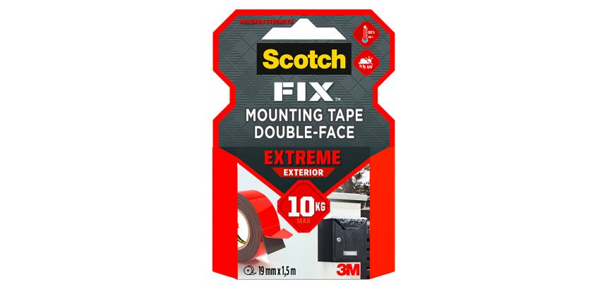 Ruban adhésif Scotch double face extra fort - Largeur 19 mm x longueur 1,5 m