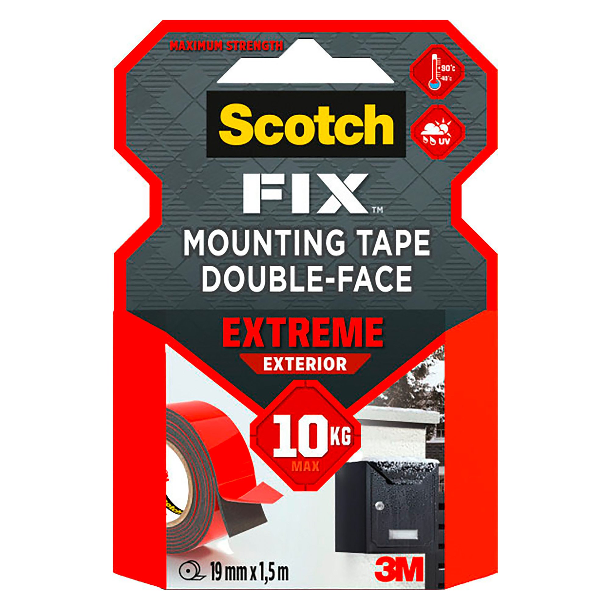 EMITEVER 6411 10mm X 11m EMITEVER Ruban Adhésif Double Face 6411-5,5mX24mm, Double Adhésif LSE Sans Primaire