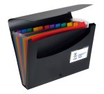 Trieur valisette plastique  à soufflet Viquel Rainbow Class 12 divisions