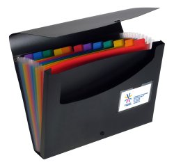 Trieur valisette polypropylène Viquel Rainbow Class 12 onglets