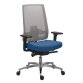 Silla de oficina ergonómica Walter azul respaldo de malla