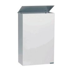 Poubelle murale 10 litres rectangle à couvercle Blanka Rossignol, blanche