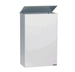 Poubelle murale 10 litres rectangle à couvercle Blanka Rossignol, blanche