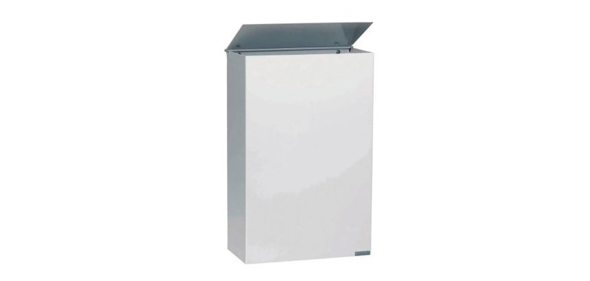 Poubelle murale 10 litres rectangle à couvercle Blanka Rossignol, blanche