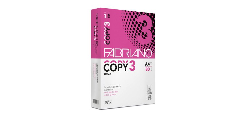 Papel blanco A4 80g Fabriano Copy3 - paquete de 500 hojas