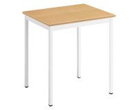 Multifunctional desk eco beech 70 x 60 cm white undercarriage