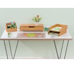 Multipot et organiseur de bureau Cep Silva Bambou 5 compartiments
