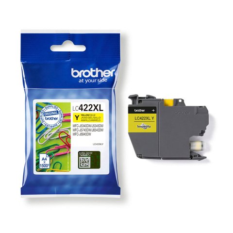 Brother LC422XL cartucho original amarillo de alta capacidad (1500 páginas)