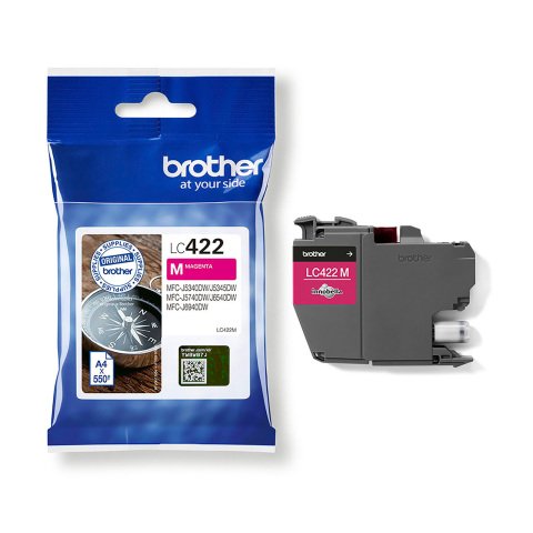 Brother LC422 cartucho original magenta capacidad estánar (550 páginas)