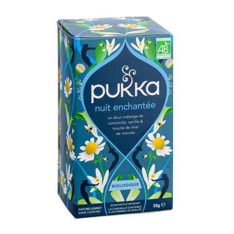 Infusion camomille, vanille et miel de Manuka Bio Pukka - Boîte de 20 sachets