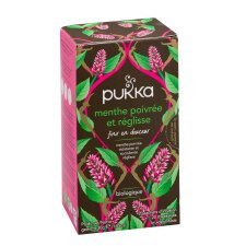 Infusion menthe poivrée et réglisse Bio Pukka - Boîte de 20 sachets