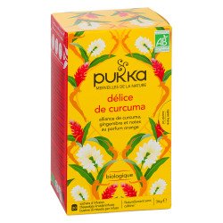 Infusion curcuma tonique Bio Pukka - Boîte de 20 sachets