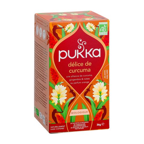 Infusion curcuma tonique Bio Pukka - Boîte de 20 sachets