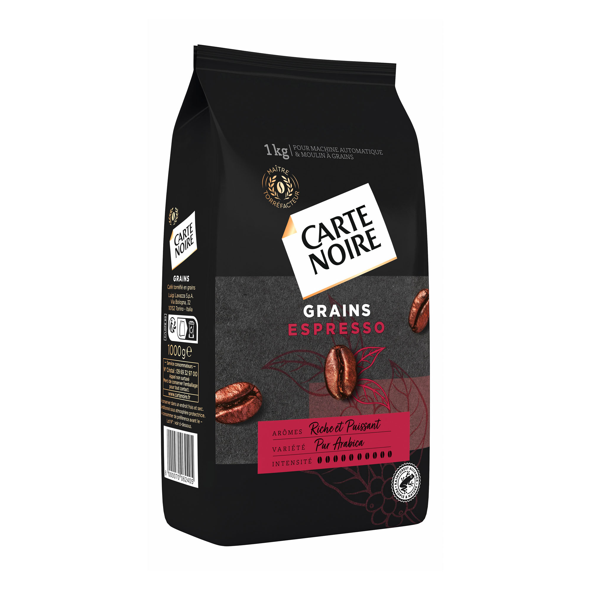 Carte Noire Café en Grains Classique, Pur Arabica, Certifié