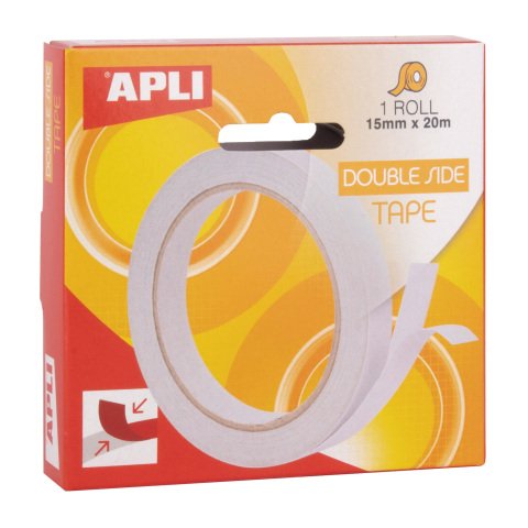 Cinta doble cara Apli 15 mm x 20 m