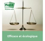 Notes repositionnables recyclées couleurs nature Post-It 76 x 76 mm - bloc de 100 feuilles