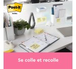Notes repositionnables jaune ligné Post-it 76 x 127 mm - bloc de 100 feuilles