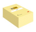 Bloc-notes jaune quadrillé Post-It 102 x 152 mm - bloc de 100 feuilles