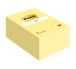 Bloc-notes jaune uni Post-It 102 x 152 mm - bloc de 100 feuilles